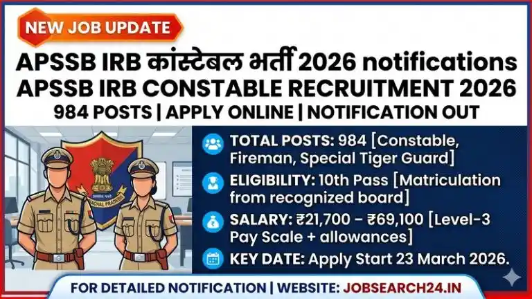 APSSB IRB Constable Recruitment 2026