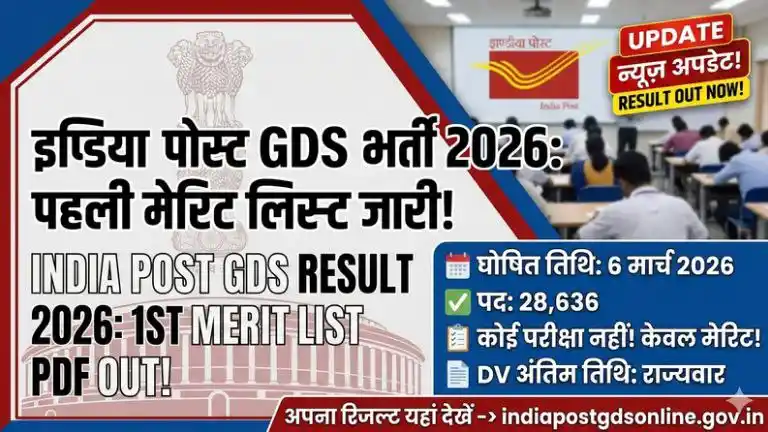 India Post GDS Result 2026 Out