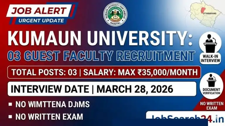 Kumaun University Guest Faculty Recruitment 2026 