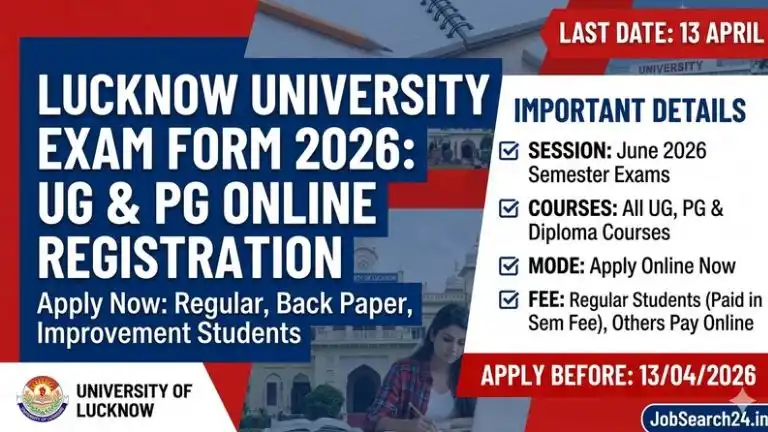 Lucknow University Exam Form 2026