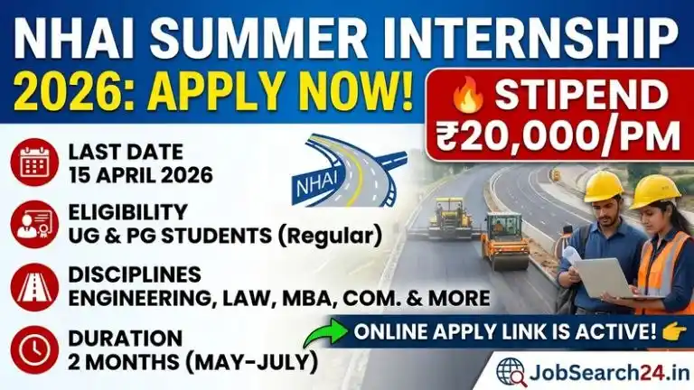 NHAI Summer Internship Programme 2026
