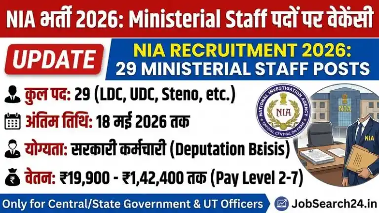 NIA Ministerial Staff Recruitment 2026