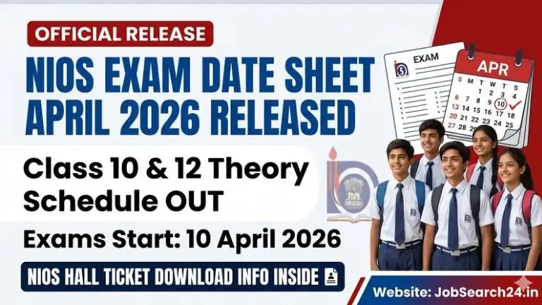 NIOS Exam Date Sheet April 2026
