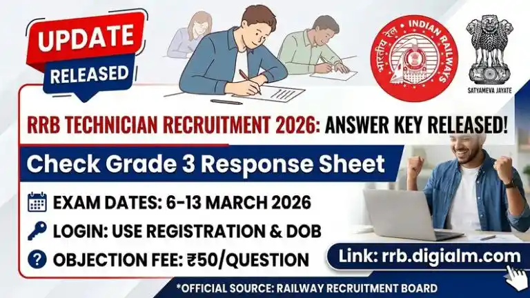 RRB Technician Grade 3 Answer Key 2026