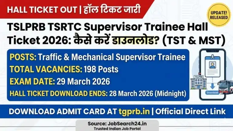TSLPRB TSRTC Supervisor Trainee Hall Ticket 2026