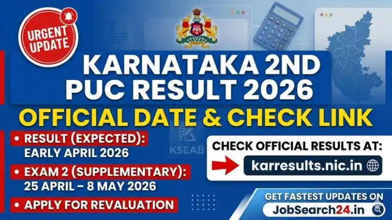 2nd PUC Result 2026 Date