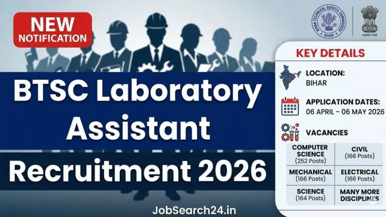BTSC Laboratory Assistant Recruitment 2026