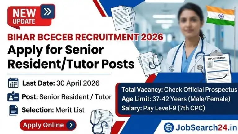 Bihar BCECEB Senior Resident  Tutor Recruitment 2026