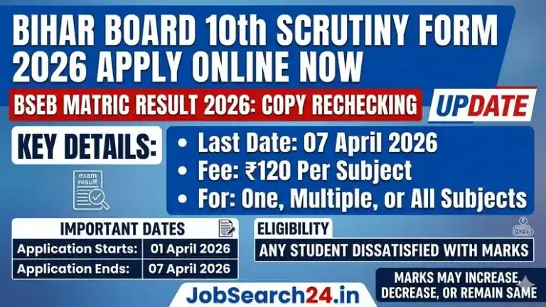 Bihar Board Matric Scrutiny Form 2026