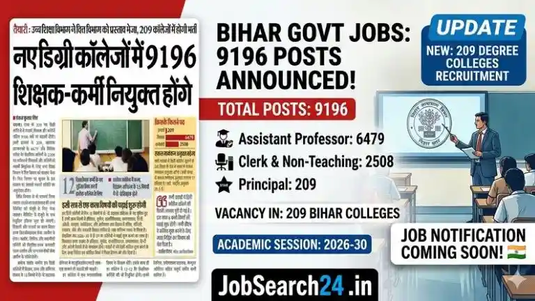 Bihar Degree College Recruitment 2026