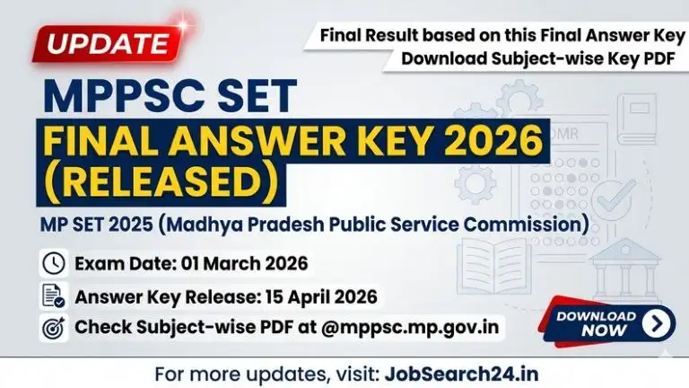 MPPSC SET Final Answer Key 2026