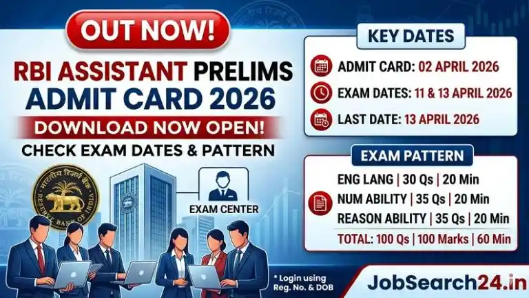 RBI Assistant Prelims Admit Card 2026