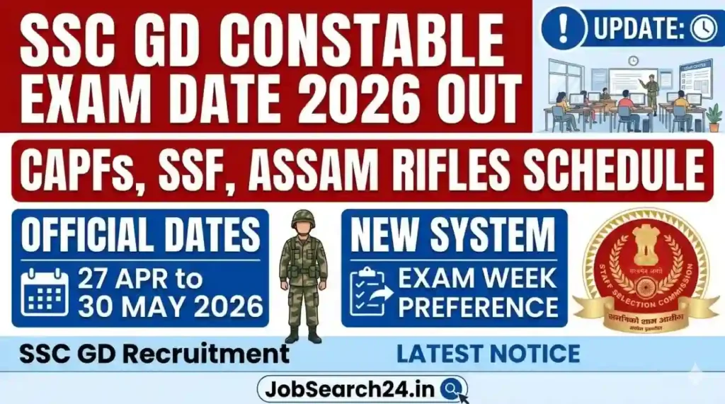 SSC GD Constable Exam Date 2026