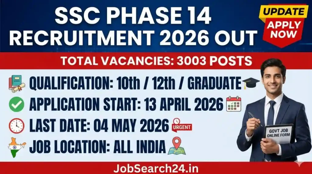 SSC Selection Post Phase 14 Recruitment 2026