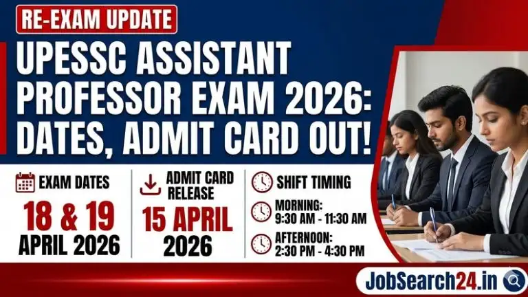 UPESSC Assistant Professor Exam Date 2026