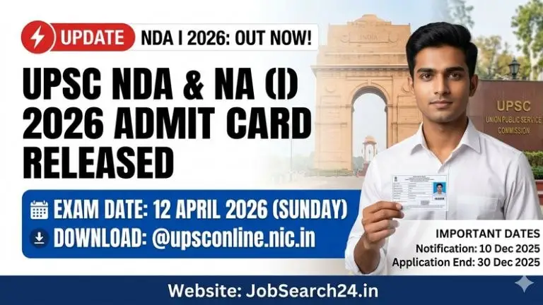 UPSC NDA Admit Card 2026