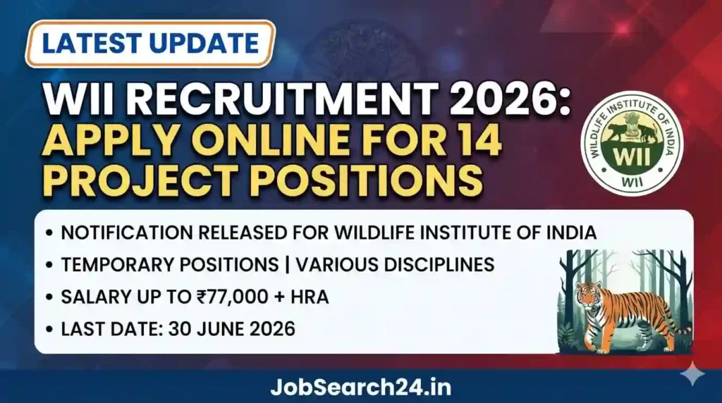 Wildlife Institute of India Recruitment 2026